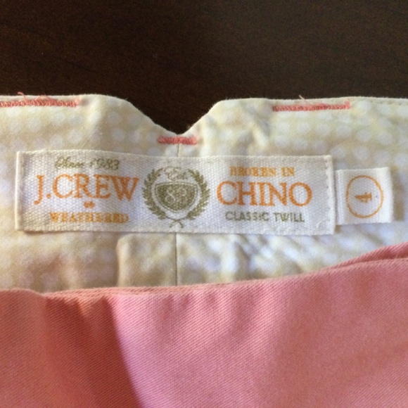 J. Crew Chino shorts. Salmon pink. Size 4. - Picture 2 of 3